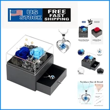 Sentimental Gift Set: Preserved Rose & White Gold Necklace for Every Occasion