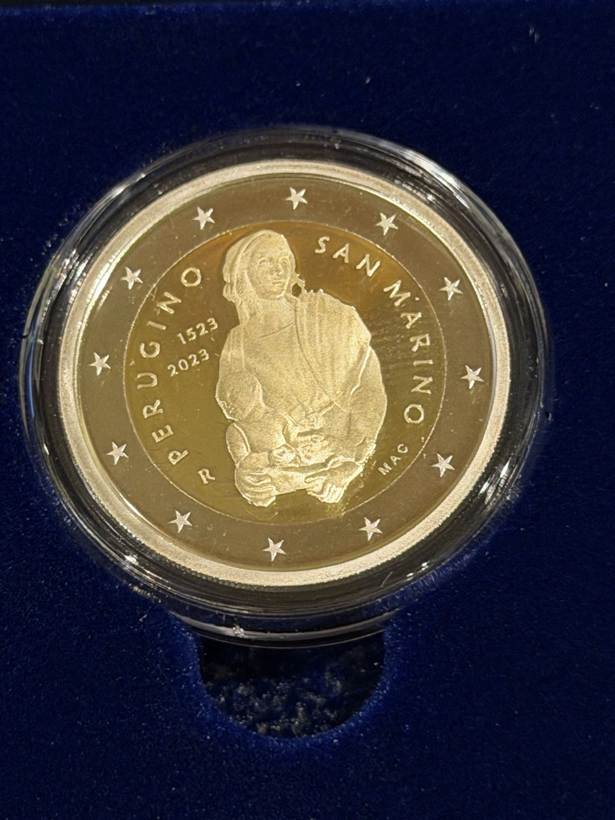 2 Euro BE Saint Marin 2023 Perugin issue du coffret 2600Ex Seulement 