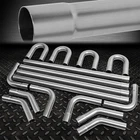 16Pcs 2"OD DIY Custom Mild Steel Mandrel Exhaust Tubing Bend Straight Pipe Kits