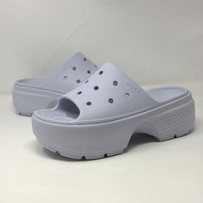 Crocs Classic Platform Slide Dream Blue Women  s Sandals NWOT Store Model