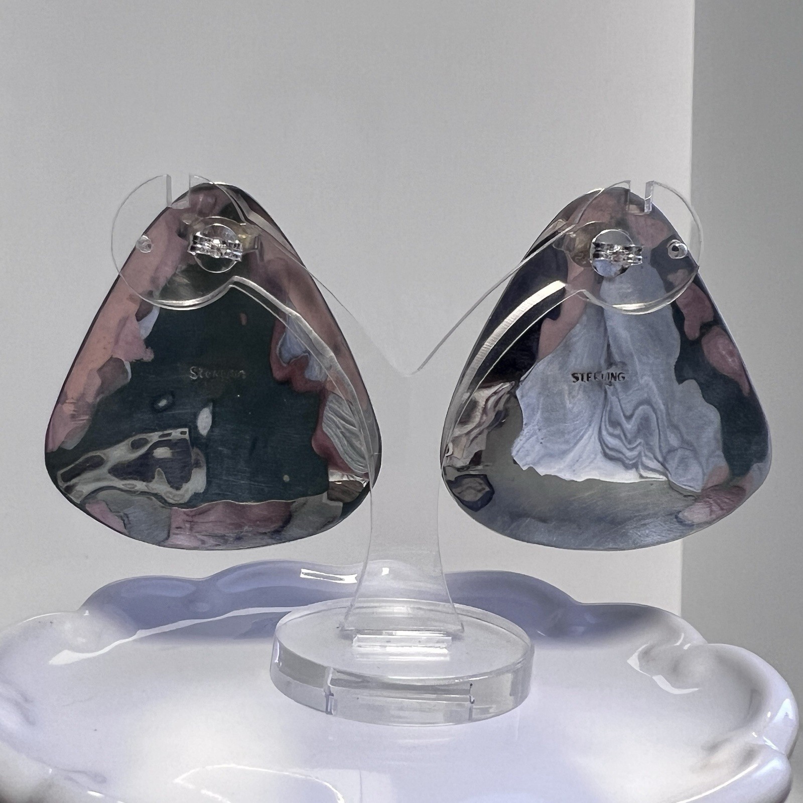 Native American Multi Stone Inlay Statement Stud … - image 7