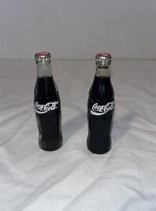 LOT 2 Coca Cola Mini Contour Bottle PROMO 90’s with Liquid 3”