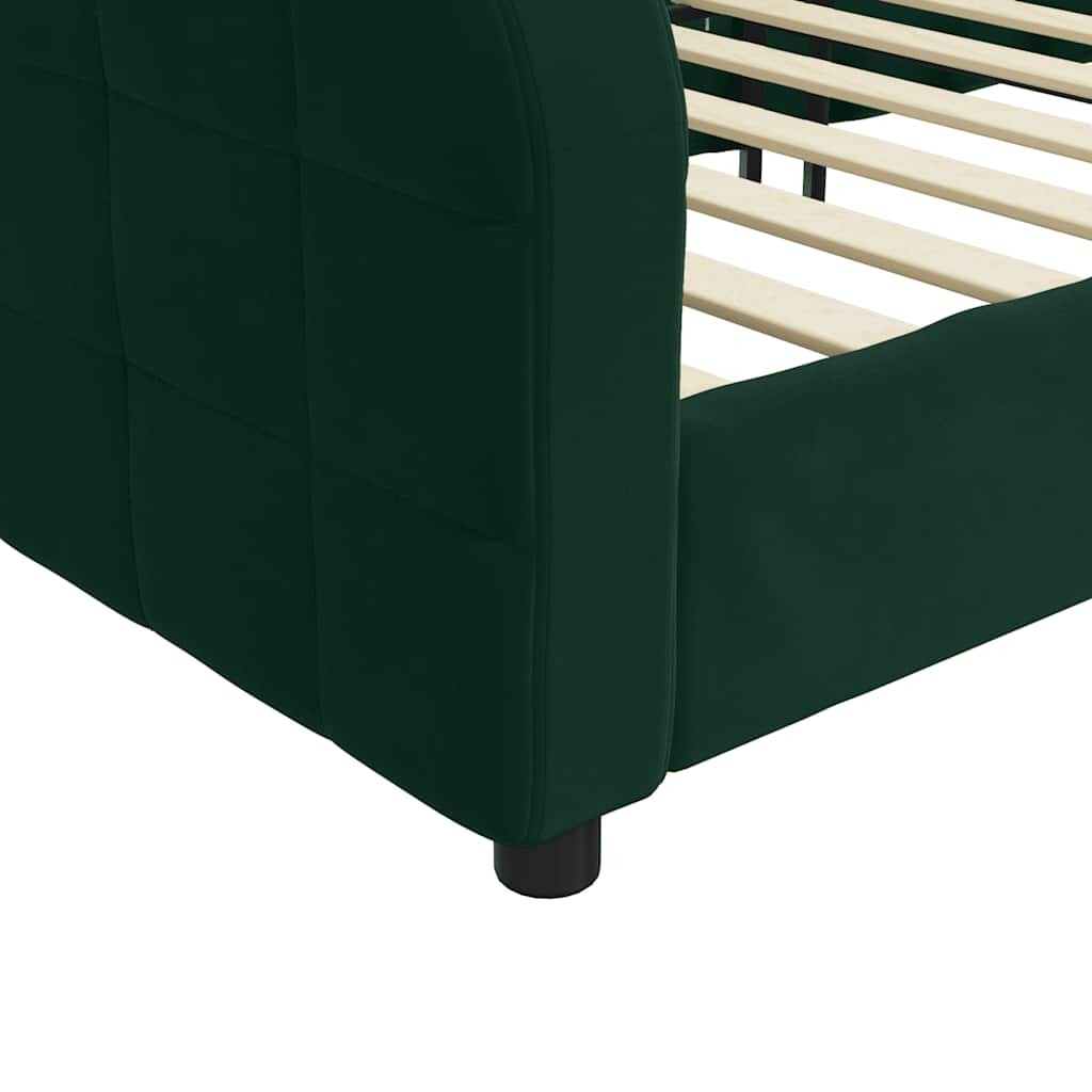 Letto da Giorno Verde Scuro 80x200 cm in Velluto divano letto vidaXL foto 6