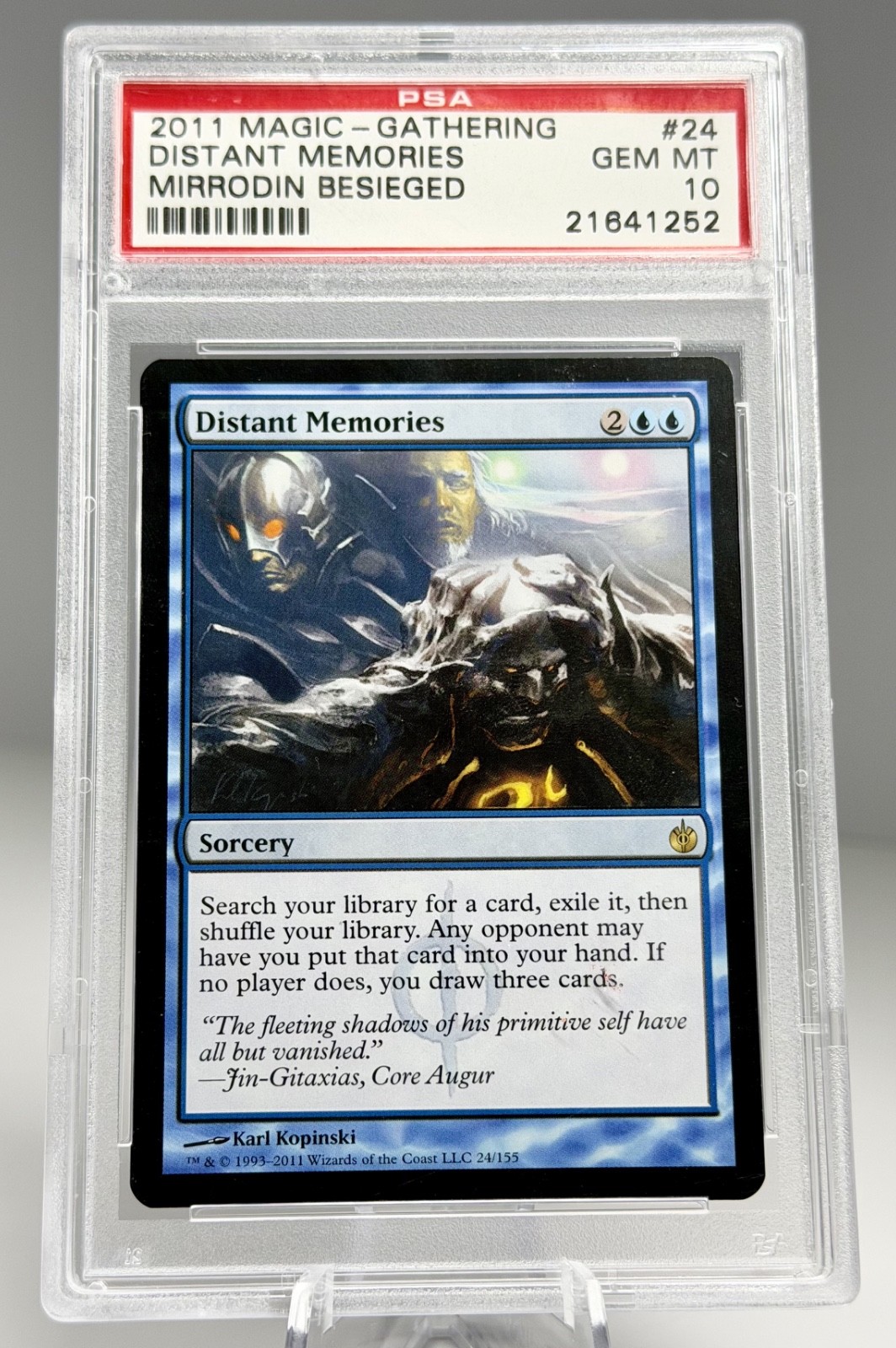 💥 MTG Mirrodin Besieged - Distant Memories #24 Rare - PSA 10 Gem Mint  Pop 1 💥