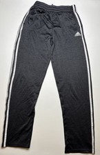 Adidas Youth XL Sweat Pants 18/20 Dark Gray With White Stripes