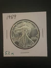 Vintage 1989 American Silver (.999) Eagle $1 Coin; Only 5.2 Million Minted UNC