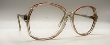 Vintage Zimco Dana Pink Translucent Oval Sunglasses FRAMES ONLY Hong Kong