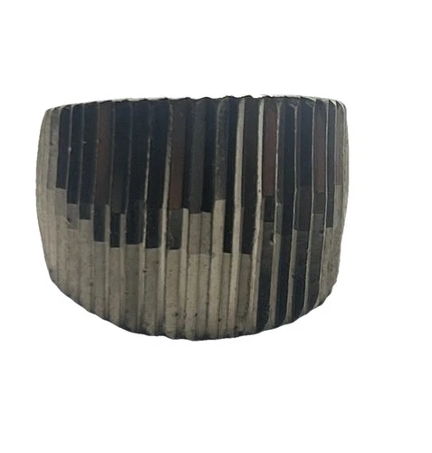 Vintage Unique 925 Sterling Silver With Vertical Lines Band  size 5.5