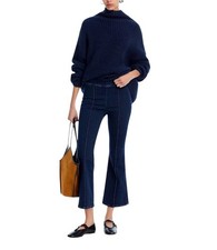 Frame Jetset High Rise Crop Mini Boot Pin Jea...
