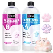 LET'S RESIN Flex Rubber for Making Taba Squishy-Super Soft 60oz Silicon Mix f...