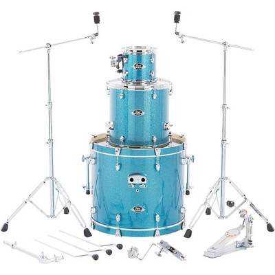 Pearl Export Double Bass Addon Pack Aqua Blue Glitter