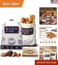 Reusable XL Beeswax Bread Bags - Keep Your Bread Fresh Longer & Plastic-Free