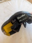 Selle Vélo Vintage SELLE ITALIA Turbo Matic Cuir Noir & Jaune - Course 80s 90s