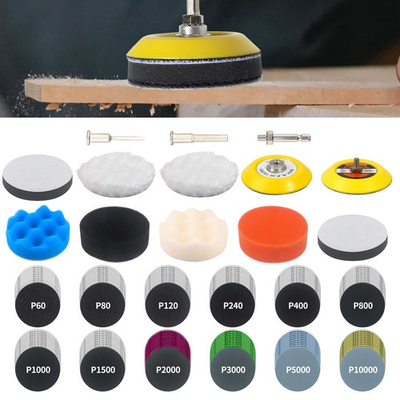 #ad 133pcs 3 Inch Sanding Disc Drill Polishing Kit Sanding Attachment Headlight $18.49