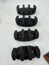 Black PC Zigzag Anchor Cleats for Boats Marine Kayak Safety Line 4 Pack