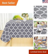Rectangle Table Cloth, Waterproof Vinyl Tablecloths with Flannel Backing for ...