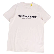 Moncler T-shirt 2021 Top Short Sleeve Cotton Mens L Beige Used MOLO-0