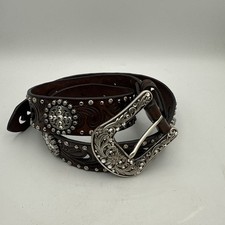 Ariat Rhinestone Leather Concho Western/Cowgirl Belt Size Large