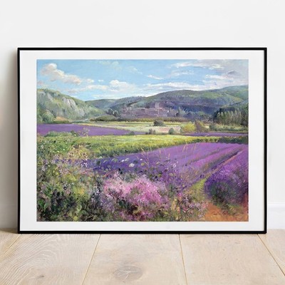Easton Lavender Fields Fine Art Giclée-Druck Poster Galerie Wandbild Blumenkunst