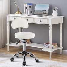 Rolling Stool with Mid Ba Height Adjustable Chair PU Leather