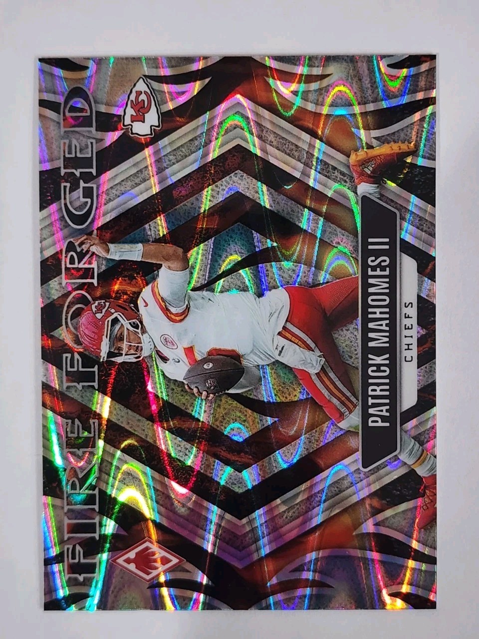 2023 Panini Phoenix Fire Forged Patrick Mahomes II #FF-1 Silver Seismic Chiefs