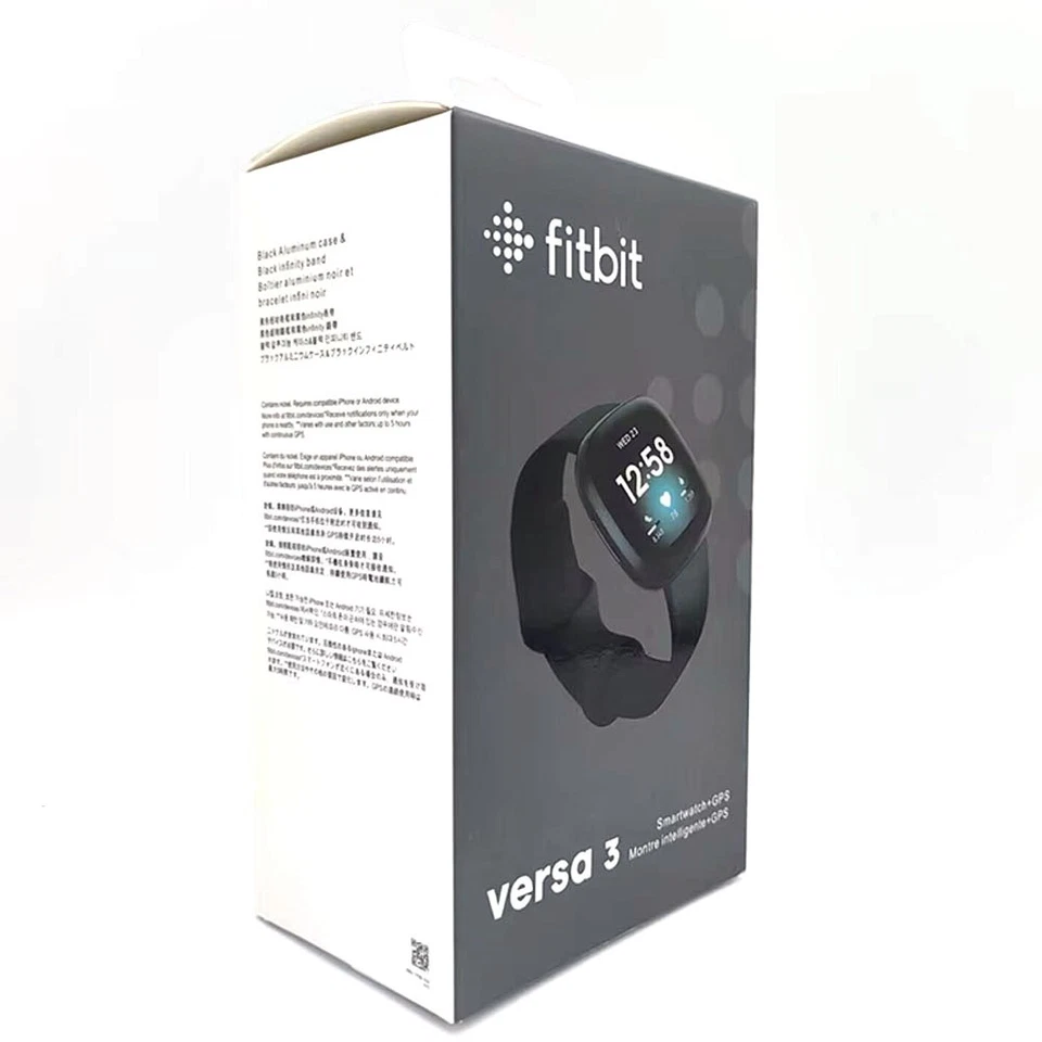Reloj inteligente Fitbit Versa 3 rastreador de salud y estado físico monitor de ritmo cardíaco Foto 2 de 4