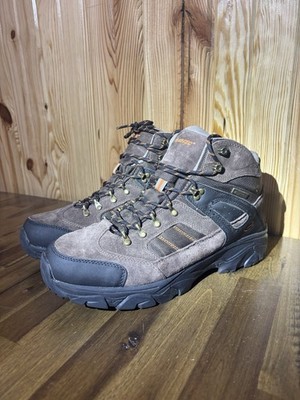 Hi-Tec Bedrock Mid WP Boots Mens 12W Waterproof Hiking Trail Brown EUC