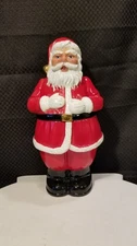 VTG MCM Santa Christmas  Cookie  Biscotti  Ceramic Jar Italy 13 Inches