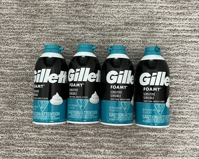 (4) Gillette Foamy Sensitive Shaving Cream, , 11 oz