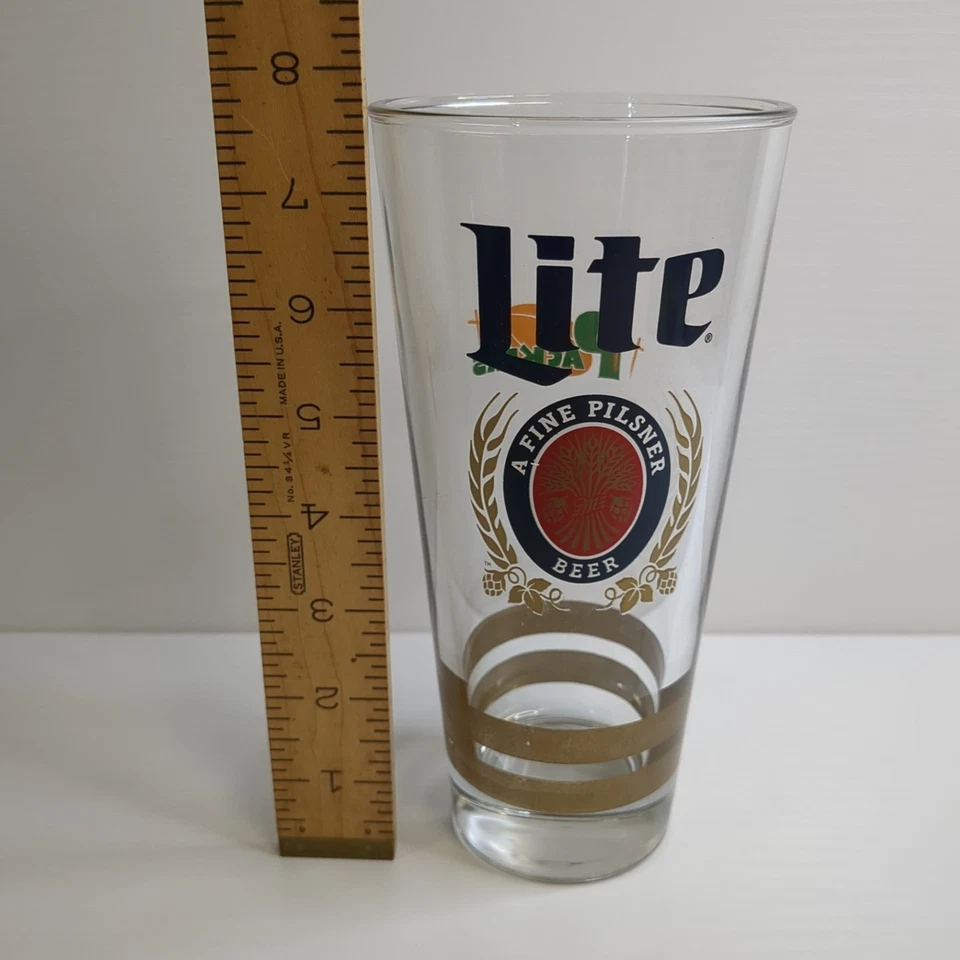 Vaso Pilsner vintage Green Bay Packers Football Miller Lite cerveza grande 22 oz. Foto 3 de 3