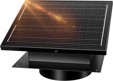 32W Solar Powered Attic Exhaust Fan with 10" Roof Vent - IP68 Waterproof DIY Ven