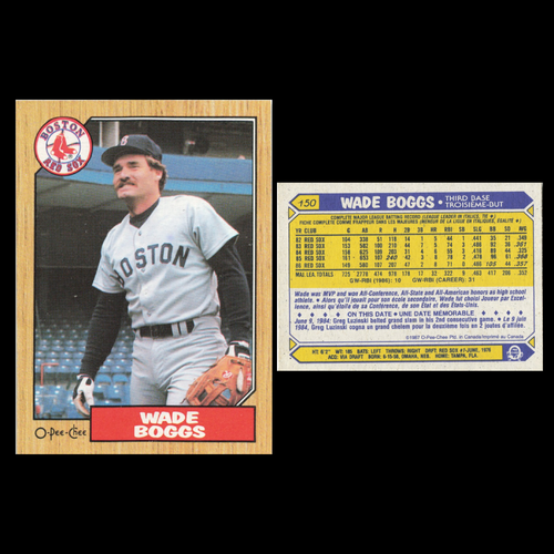 Wade Boggs Lot 10 Baseball Cards O-Pee-Chee Boston Red Sox Set Collection - Picture 3 of 12