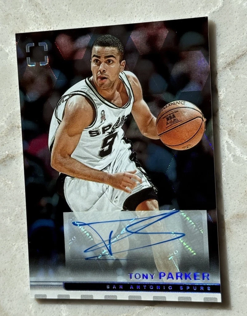Panini Tony Parker Basketball Autographed Sports Trading Cards