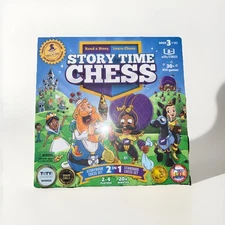 Story Time Read/Learn 2 In 1 Storybook & Standard Chess Sets Sealed NIB