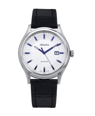 ADRIATICA Men Quartz Casual Watch Classic Dress Silver Dial Waterproof Swiss 42m