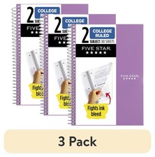 Spiral Notebook 2 Subject College Ruled 6" x 9.5" Amethyst Purple