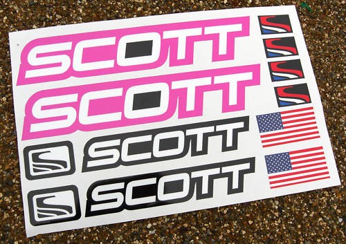 Mountain Bike MTB Cycle Frame Decals Stickers PINK to fit SCOTT - Picture 1 of 1