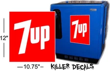 (7UP 408) 12" 60'S STYLE 7UP COLA COOLERS SODA POP MACHINE