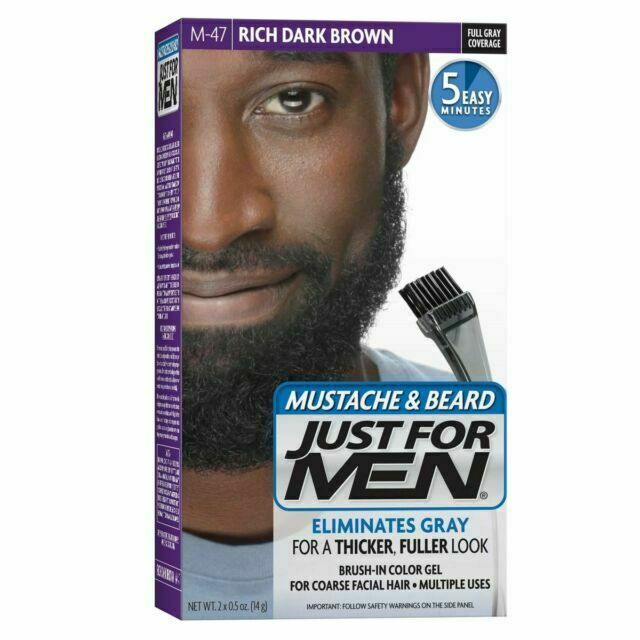 Just For MEN Mustache &amp; Beard Hair Color - Dark Brown for sale online ...