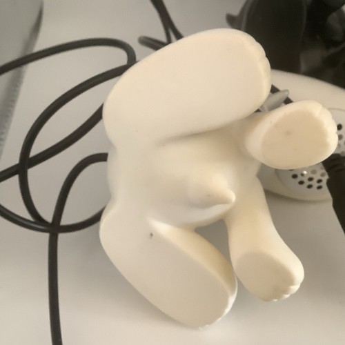 RARE vintage working USB computer speakers BLACK WHITE Dogs Preloved checked - Afbeelding 5 van 7