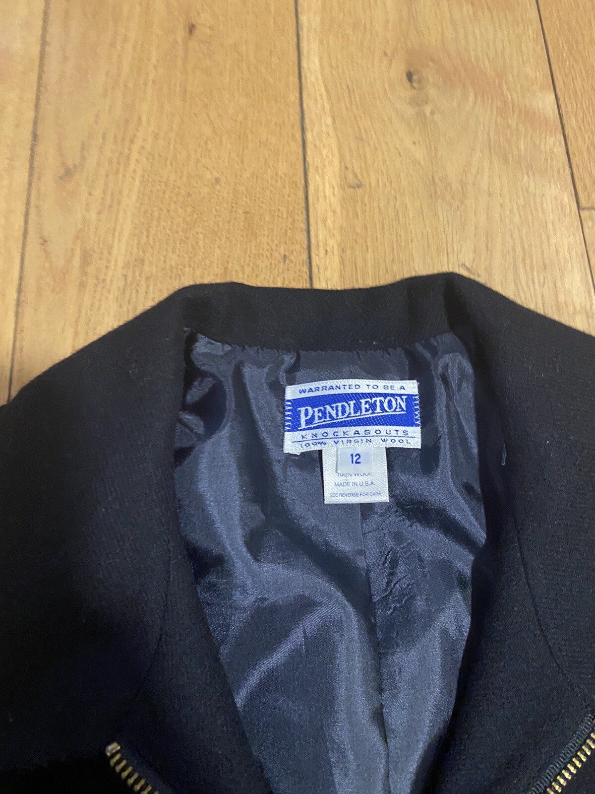 Pendleton Black Classic Wool Over Coat Womens Siz… - image 3