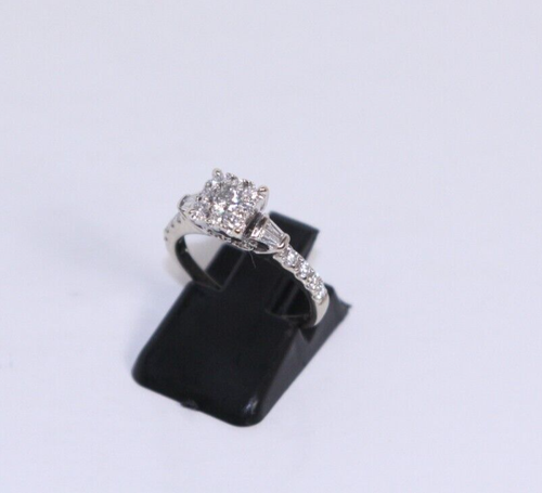 ANILLO ÚNICO ORO BLANCO 14K 1/2 CT TW DIAMANTES TALLA 5,75 - Imagen 6 de 21