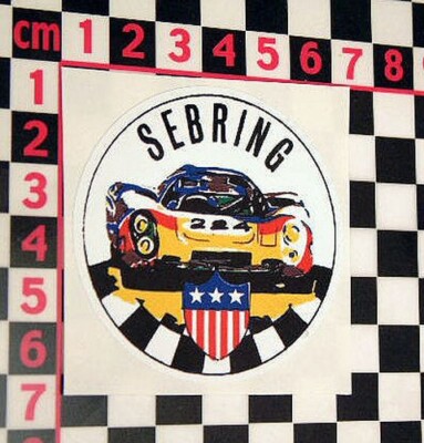 Sebring Aufkleber - Circuit Oldtimer Racer Britisch USA US Vintage American