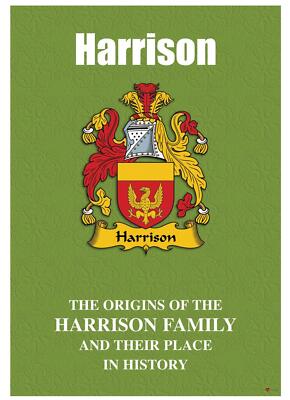 Harrison English Surname History Booklet with Historical Facts of the Name
