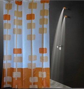 Pendant salmon colored square art shower curtain 2m new free shipping