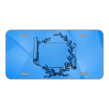 Custom Novelty License Plate With Scroll In Design