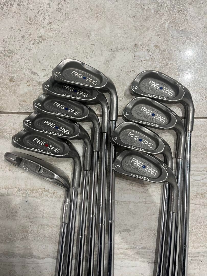 PING - ウマイ PING) Iron Set 9Piece ZING 3-9,W,S Shaft Steel Red Dot w