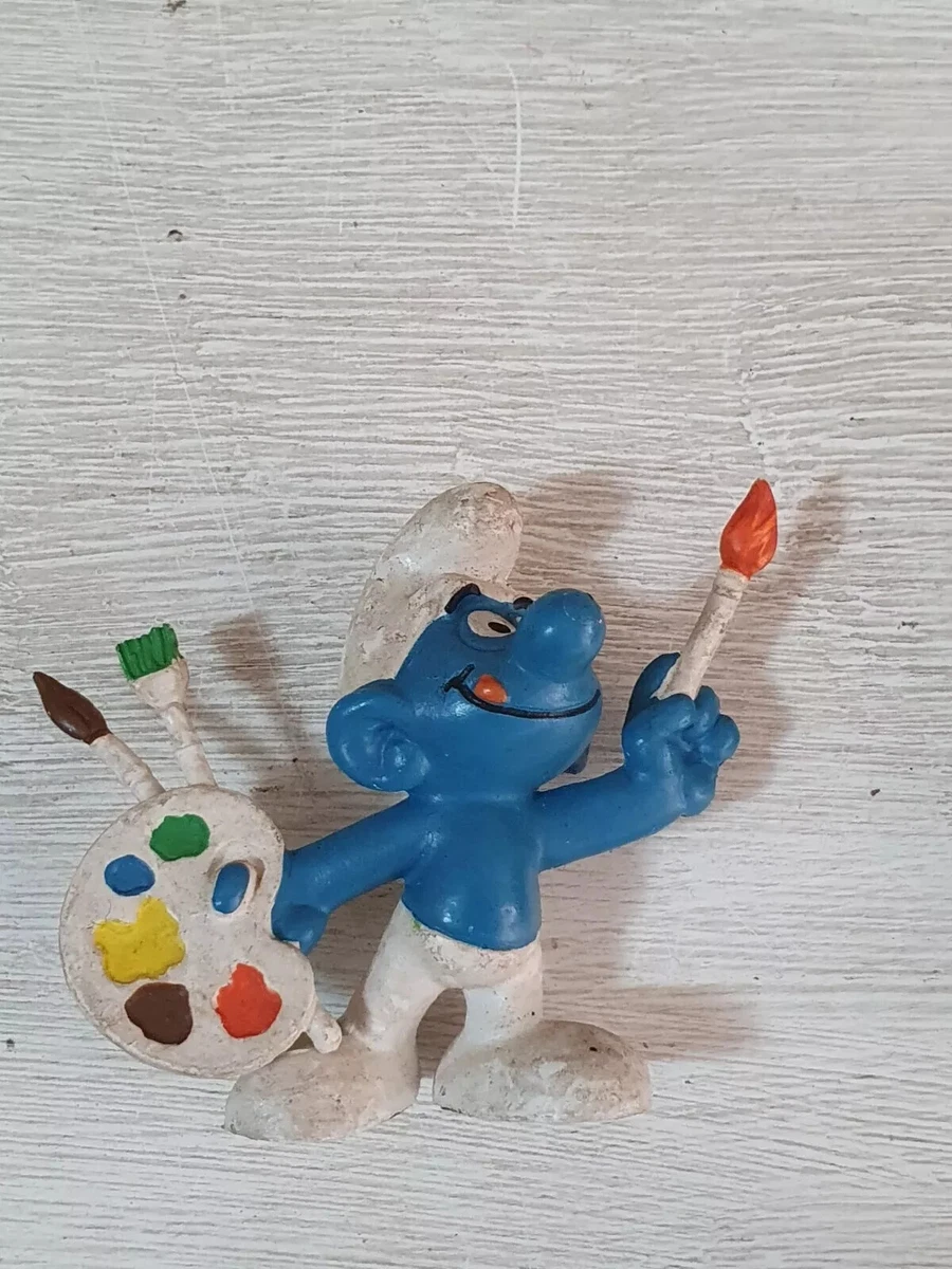 PUFFO SU TRICICLO, originale vintage anni '80, SCHLEICH 1978 PEYO Hong