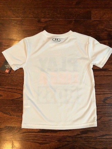 New Under Armour Boy Youth Short Sleeve Tee Heatgear Big Logo Graphic Baseball - Picture 65 of 100