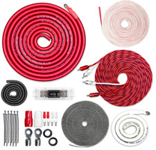 1/0 Gauge CCA Complete Amp Wiring Install Kit, AMPKIT-0GA-PRO